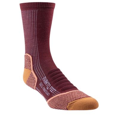 Farm To Feet Padded Merino Wool Socks Maroon