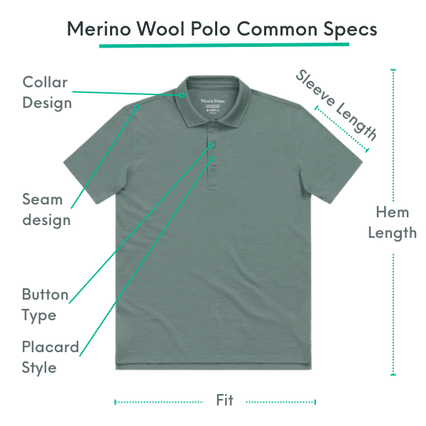 Common Merino Wool Polo Specifications