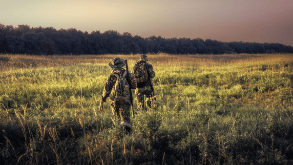 Two men hunting