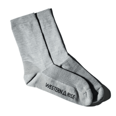 Western Rise Strongcore Merino Socks Crew Gray