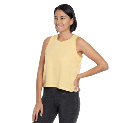 Woolly Cropped Tank Top Canary Yellow